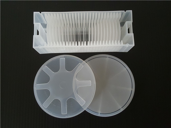 3 inch en 4 inch enkelkristallen kwartswafer voor productieproces van SAW- en MEMS-apparaten